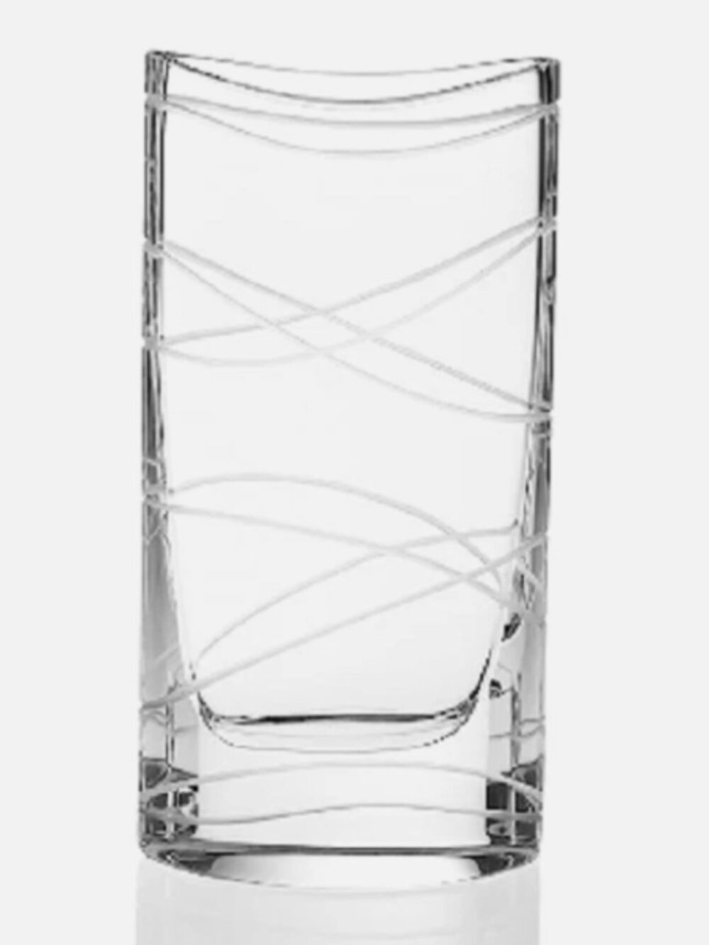 NEW Nambé Baby Pocket Crystal Vase, Clear, 8"